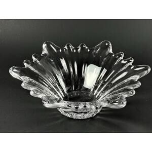 Cofrac Art Verrier French Crystal Bowl Dish Candy Trinket Splash Vintage MCM